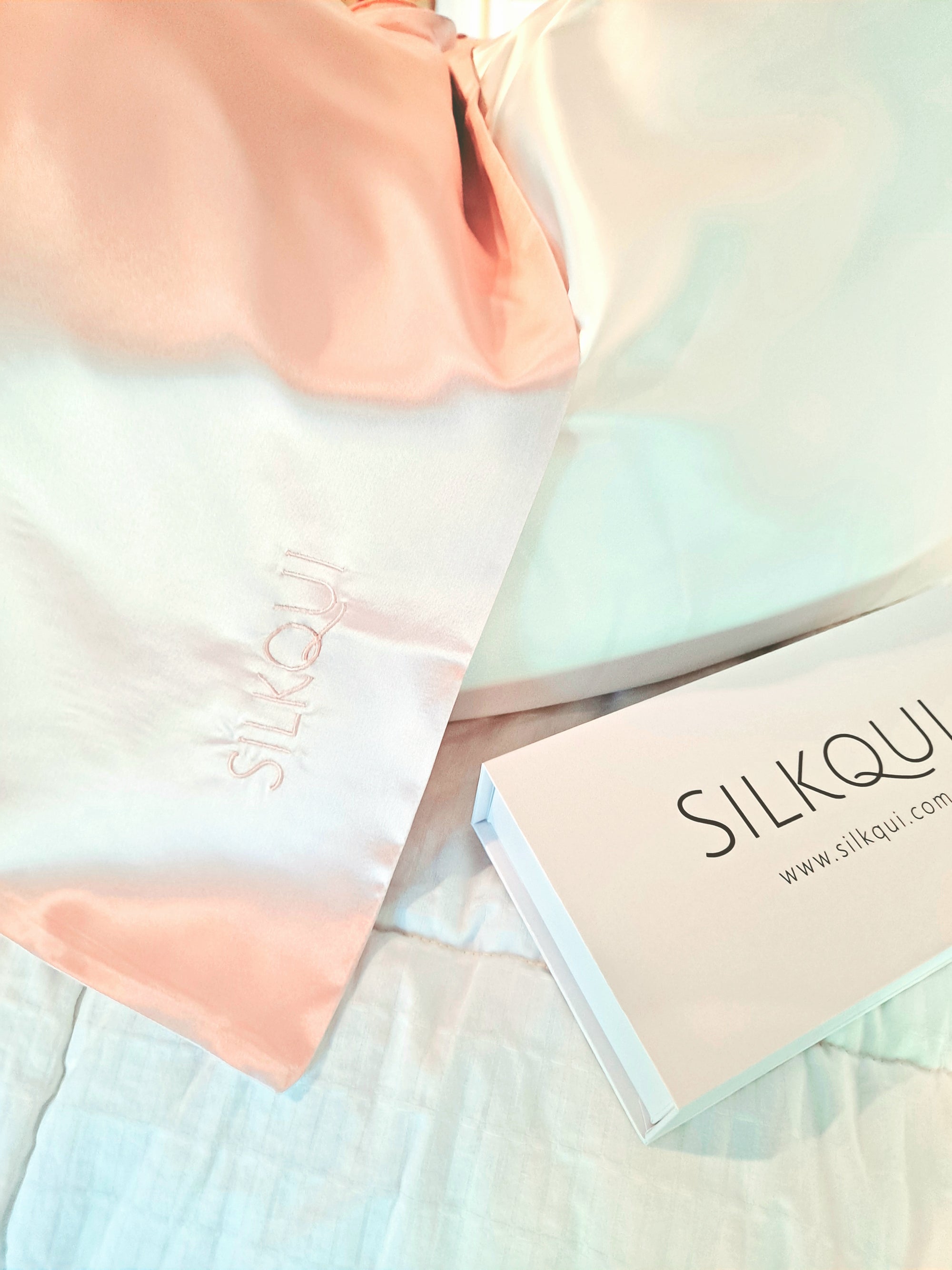 SILKQUI 100% PURE MULBERRY SILK PILLOWCASE 22 Momme 600 Thread Count